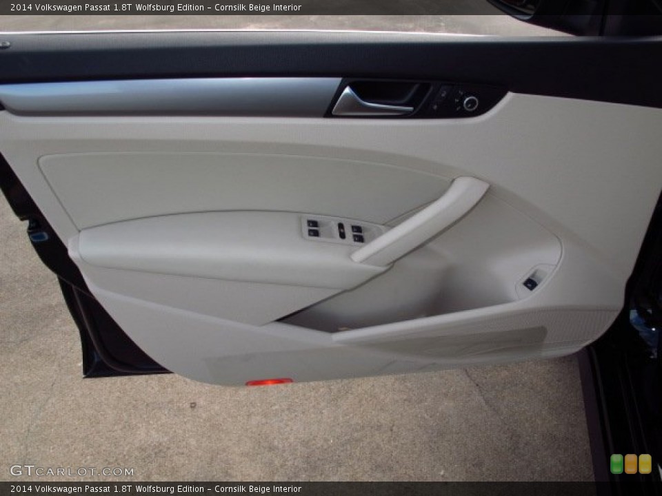Cornsilk Beige Interior Door Panel for the 2014 Volkswagen Passat 1.8T Wolfsburg Edition #89370967