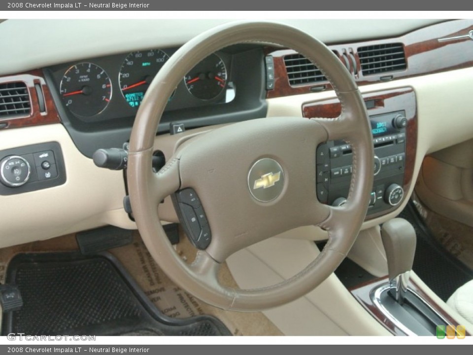 Neutral Beige Interior Steering Wheel for the 2008 Chevrolet Impala LT #89373736