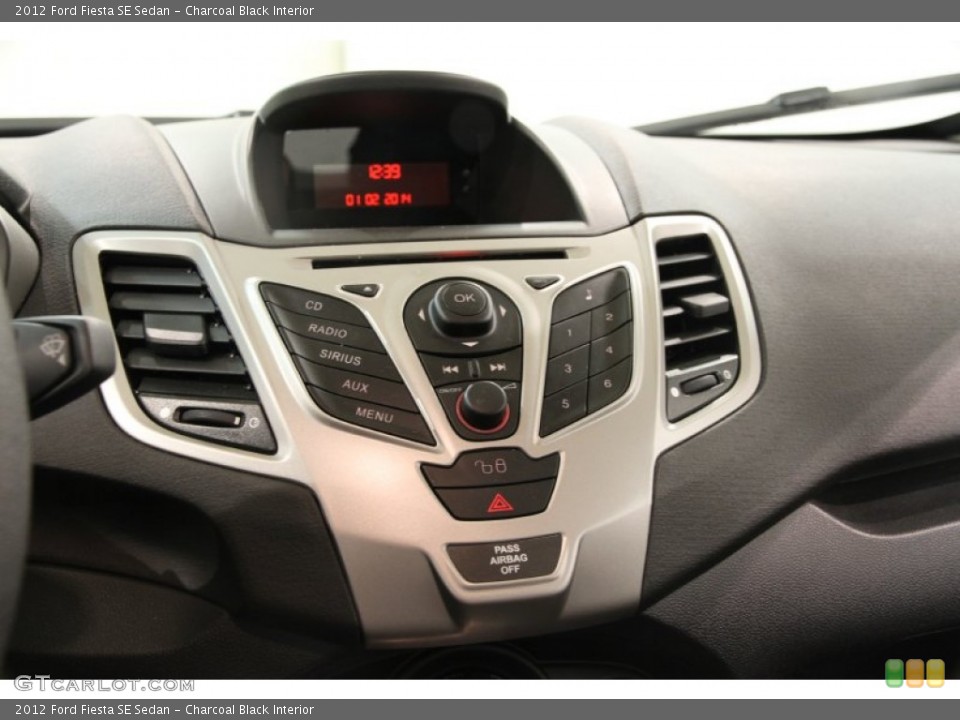Charcoal Black Interior Controls for the 2012 Ford Fiesta SE Sedan #89379193