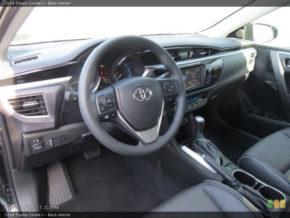 Black Interior Prime Interior for the 2014 Toyota Corolla S #89380810
