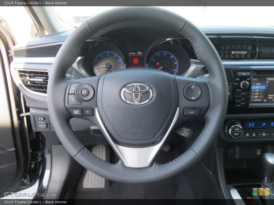 Black Interior Steering Wheel for the 2014 Toyota Corolla S #89380831