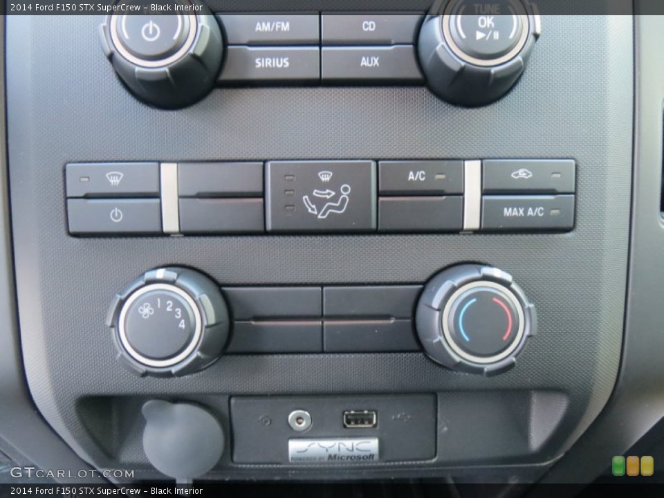 Black Interior Controls for the 2014 Ford F150 STX SuperCrew #89381152