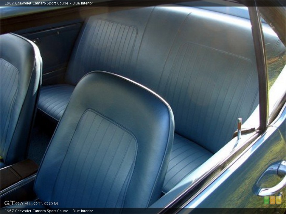 Blue Interior Rear Seat for the 1967 Chevrolet Camaro Sport Coupe #89382288