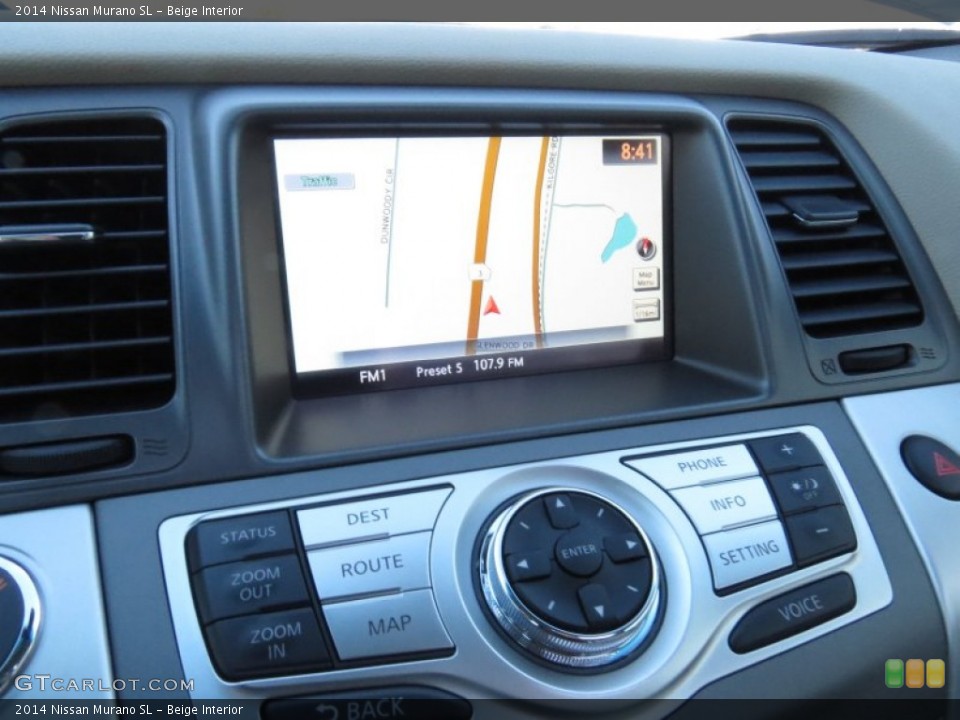 Beige Interior Navigation for the 2014 Nissan Murano SL #89382306