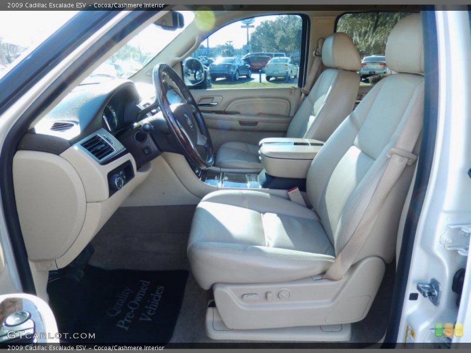 Cocoa/Cashmere Interior Front Seat for the 2009 Cadillac Escalade ESV #89394825