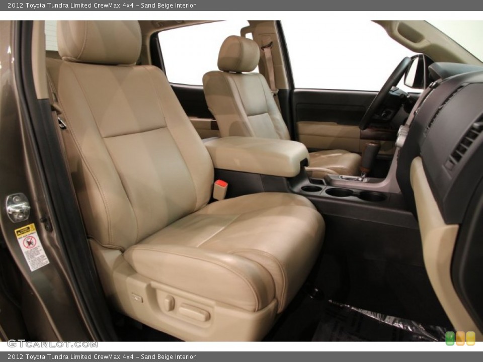 Sand Beige Interior Front Seat for the 2012 Toyota Tundra Limited CrewMax 4x4 #89399592