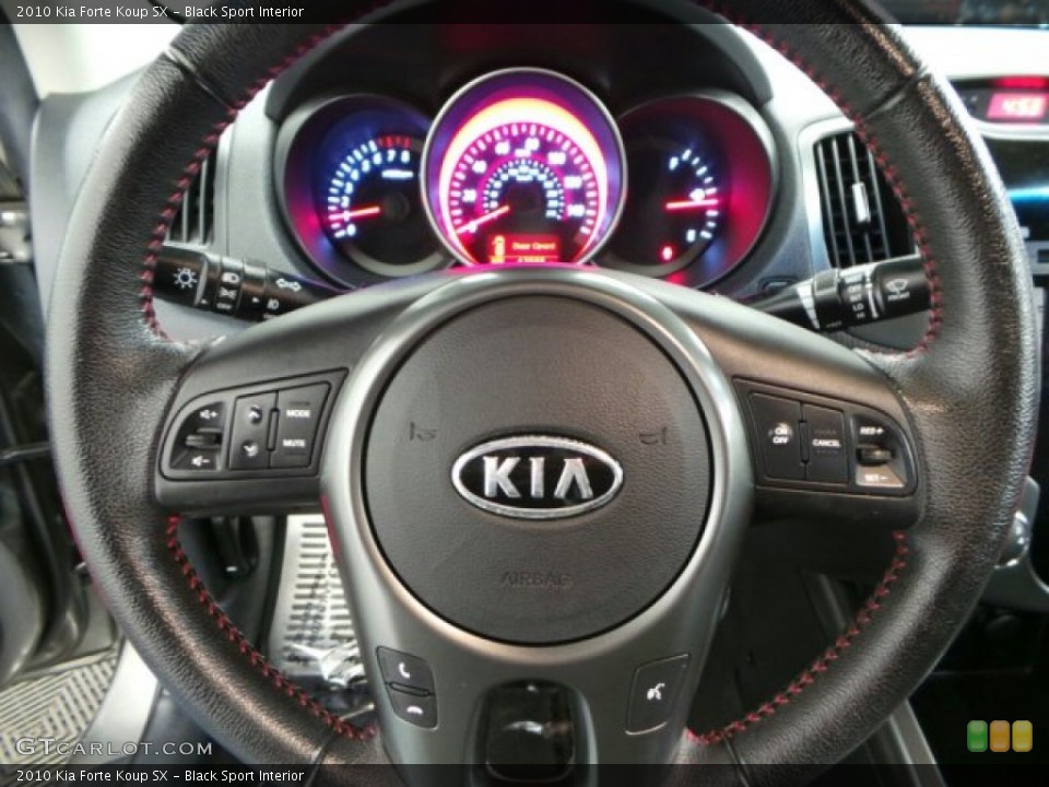 Black Sport Interior Steering Wheel for the 2010 Kia Forte Koup SX #89402991