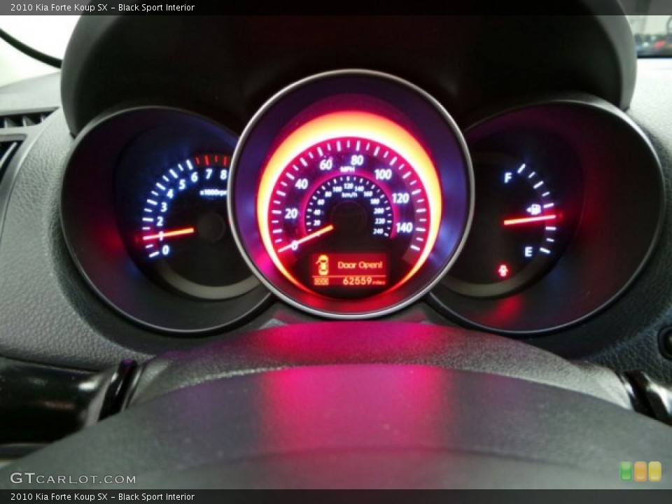 Black Sport Interior Gauges for the 2010 Kia Forte Koup SX #89403108