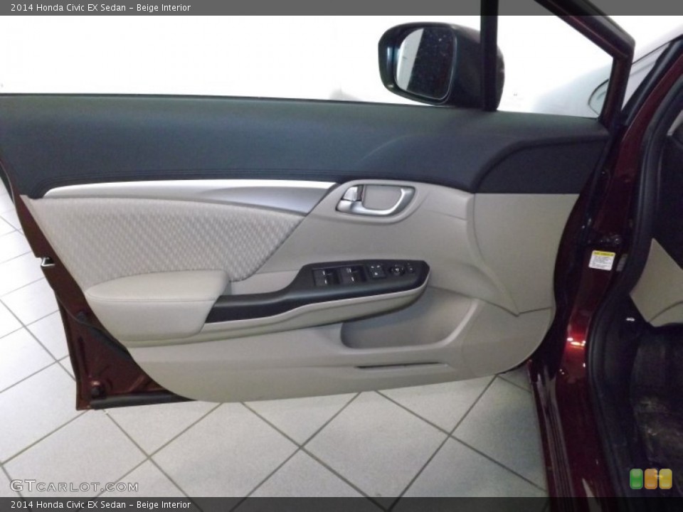 Beige Interior Door Panel for the 2014 Honda Civic EX Sedan #89404521