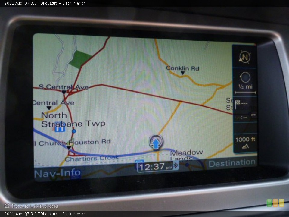 Black Interior Navigation for the 2011 Audi Q7 3.0 TDI quattro #89412269
