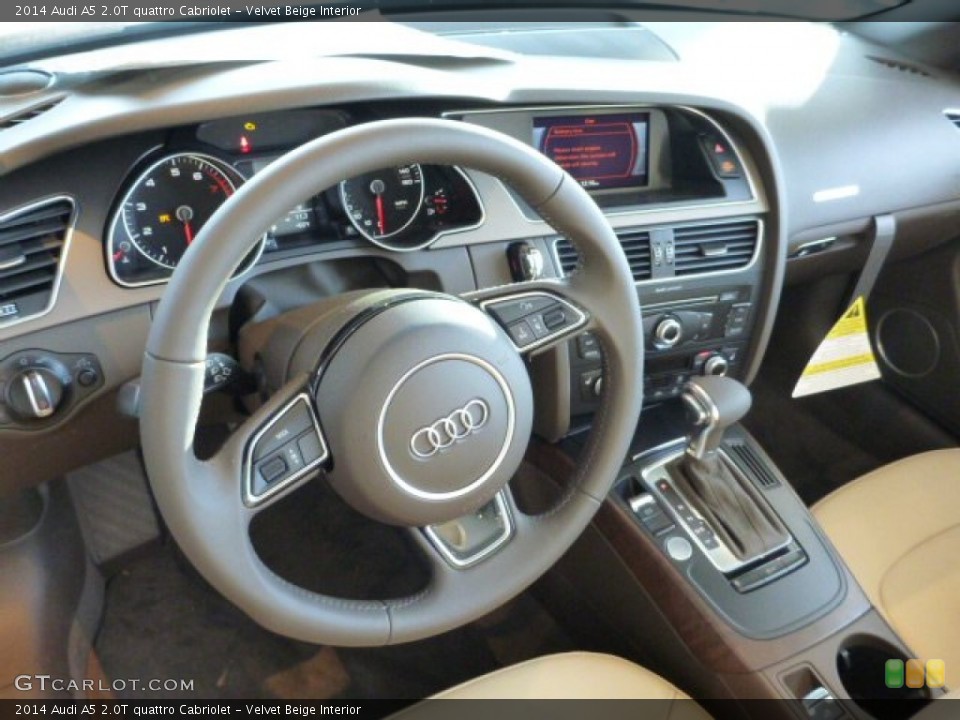Velvet Beige Interior Steering Wheel for the 2014 Audi A5 2.0T quattro Cabriolet #89413589