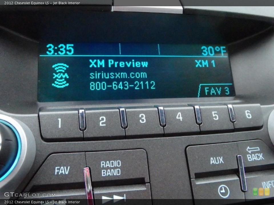 Jet Black Interior Controls for the 2012 Chevrolet Equinox LS #89420924