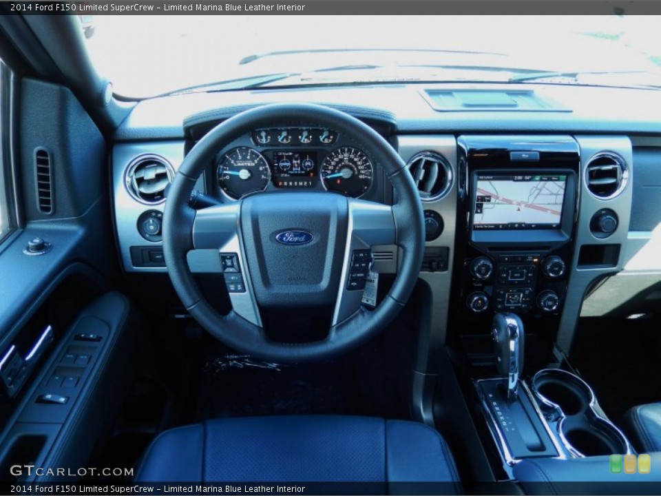Limited Marina Blue Leather Interior Dashboard for the 2014 Ford F150 Limited SuperCrew #89421593