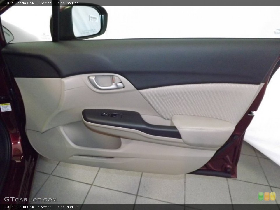 Beige Interior Door Panel for the 2014 Honda Civic LX Sedan #89427227