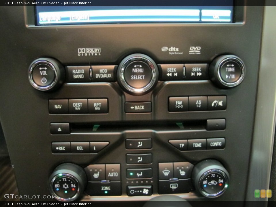 Jet Black Interior Controls for the 2011 Saab 9-5 Aero XWD Sedan #89429273