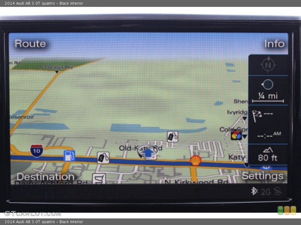 Black Interior Navigation for the 2014 Audi A8 3.0T quattro #89434326