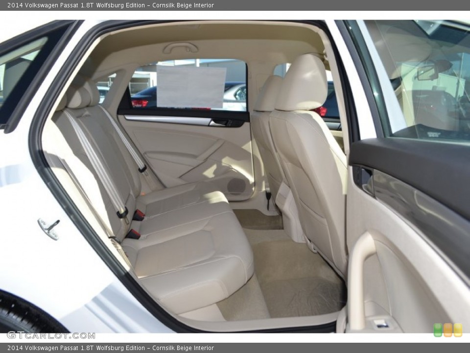Cornsilk Beige Interior Rear Seat for the 2014 Volkswagen Passat 1.8T Wolfsburg Edition #89436126
