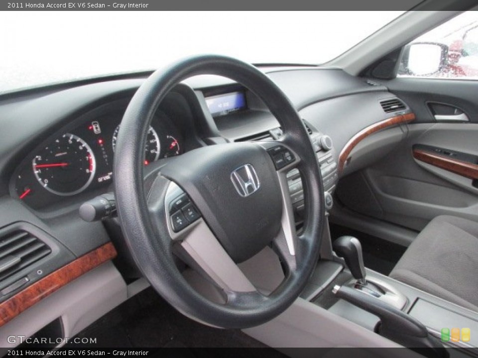 Gray Interior Steering Wheel for the 2011 Honda Accord EX V6 Sedan #89437626