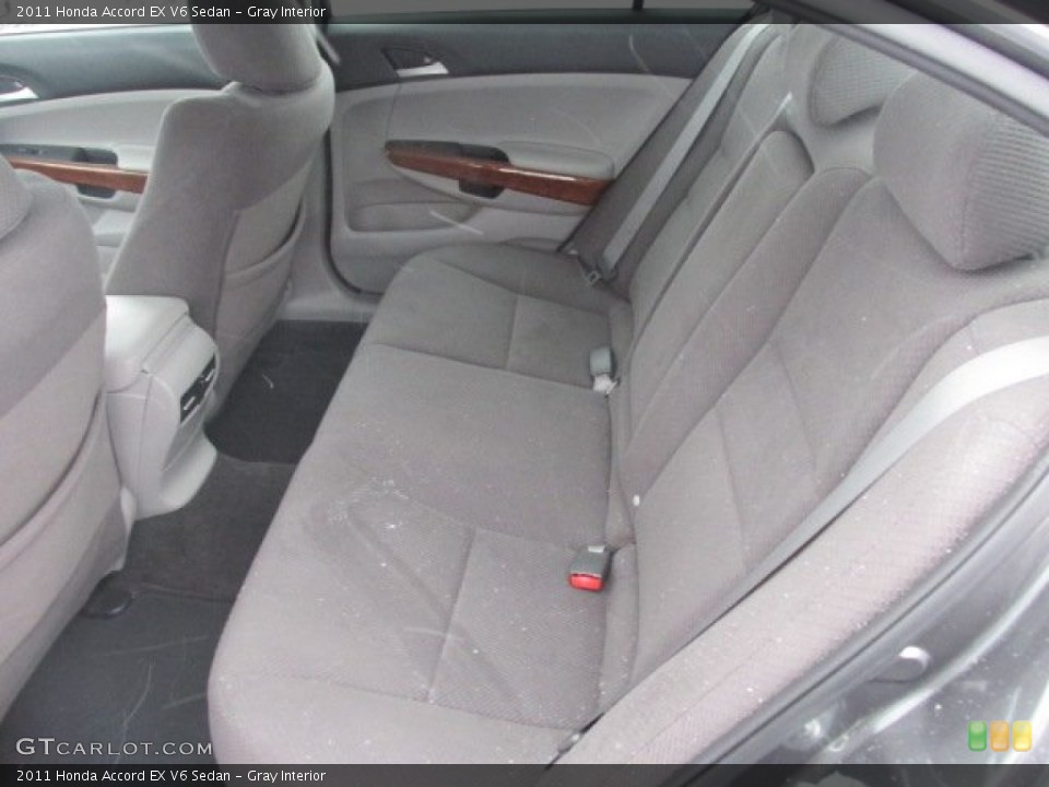 Gray Interior Rear Seat for the 2011 Honda Accord EX V6 Sedan #89437770