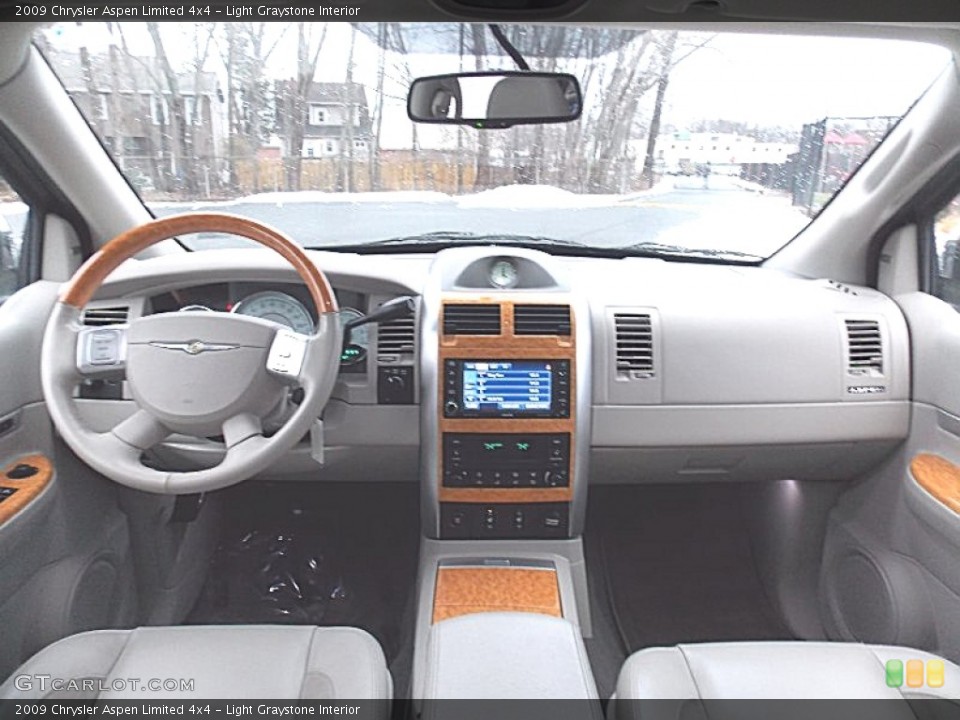 Light Graystone Interior Dashboard for the 2009 Chrysler Aspen Limited 4x4 #89440809