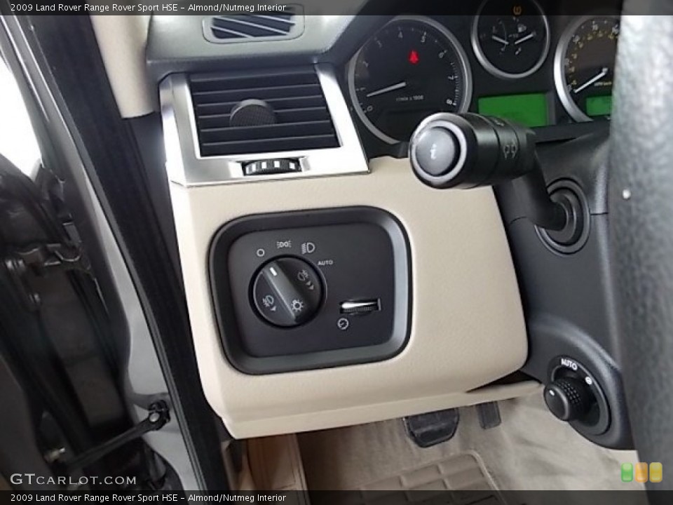 Almond/Nutmeg Interior Controls for the 2009 Land Rover Range Rover Sport HSE #89444565