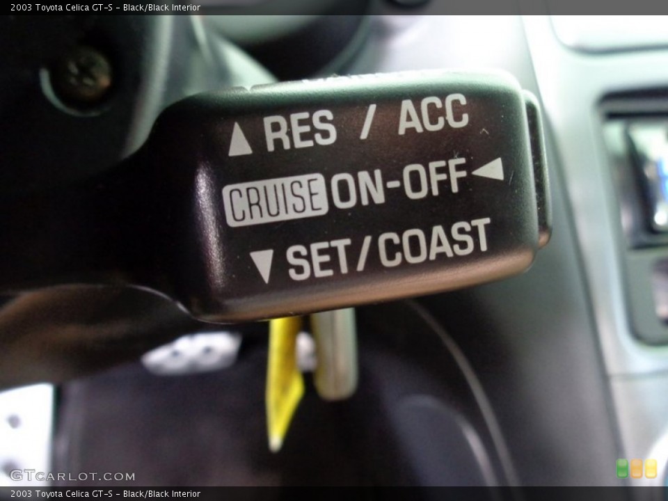 Black/Black Interior Controls for the 2003 Toyota Celica GT-S #89453571