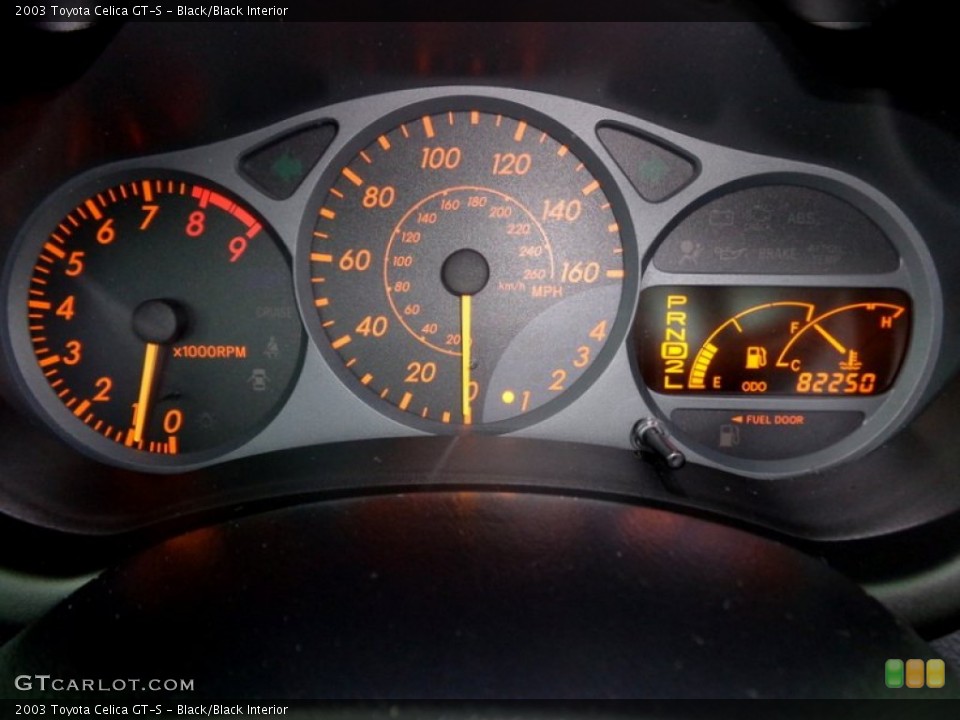 Black/Black Interior Gauges for the 2003 Toyota Celica GT-S #89454060