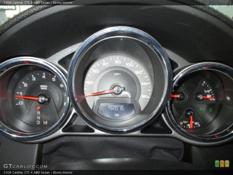 Ebony Interior Gauges for the 2008 Cadillac CTS 4 AWD Sedan #89456751