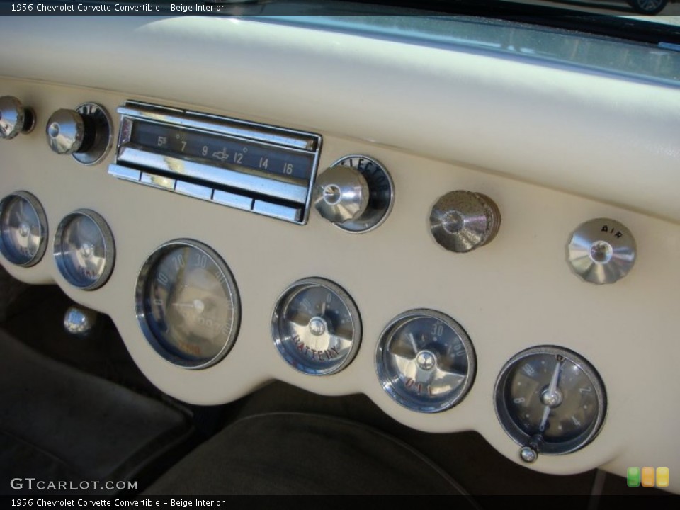 Beige Interior Controls for the 1956 Chevrolet Corvette Convertible #89457972
