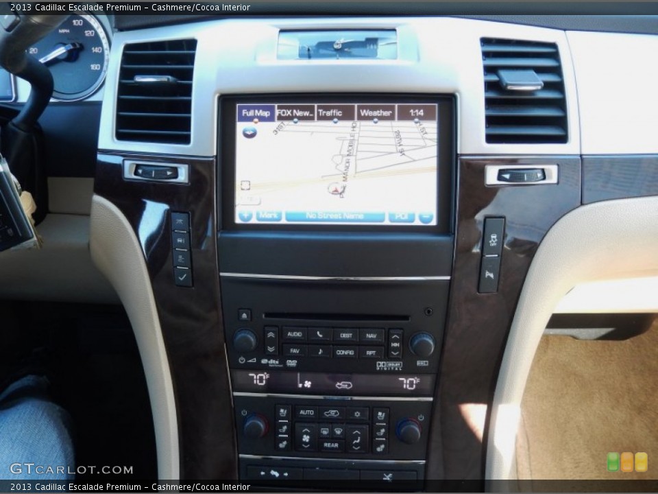 Cashmere/Cocoa Interior Controls for the 2013 Cadillac Escalade Premium #89461190