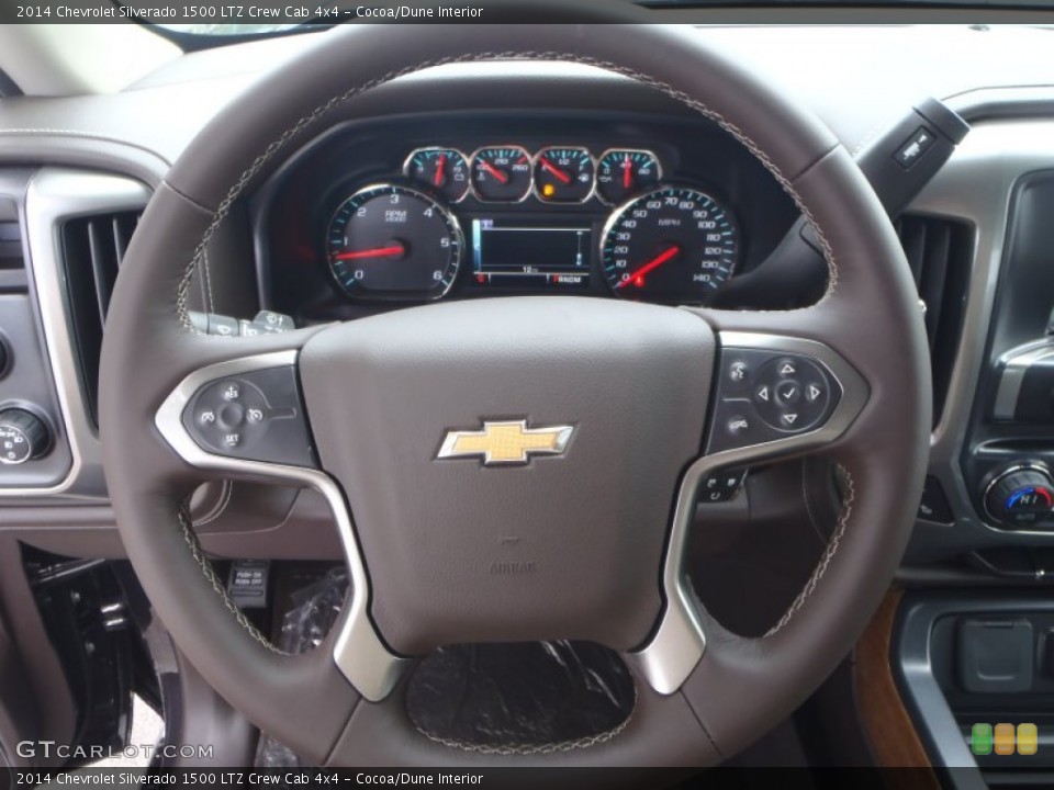 Cocoa/Dune Interior Steering Wheel for the 2014 Chevrolet Silverado 1500 LTZ Crew Cab 4x4 #89461787