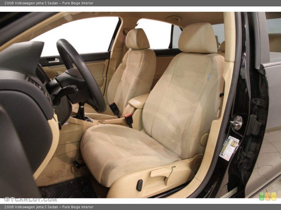 Pure Beige Interior Front Seat for the 2008 Volkswagen Jetta S Sedan #89464364