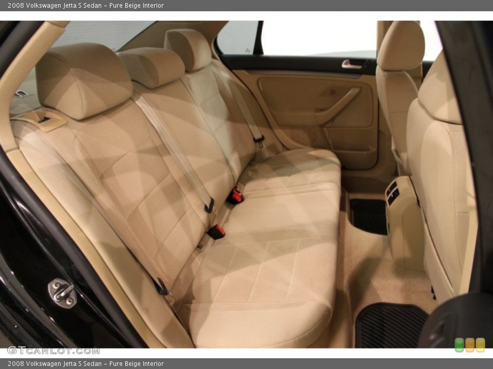 Pure Beige Interior Rear Seat for the 2008 Volkswagen Jetta S Sedan #89464532