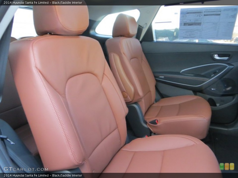 Black/Saddle Interior Rear Seat for the 2014 Hyundai Santa Fe Limited #89467820