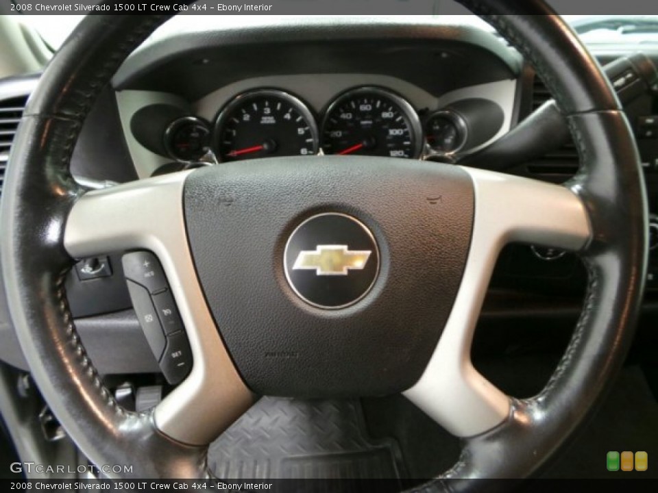 Ebony Interior Steering Wheel for the 2008 Chevrolet Silverado 1500 LT Crew Cab 4x4 #89473517