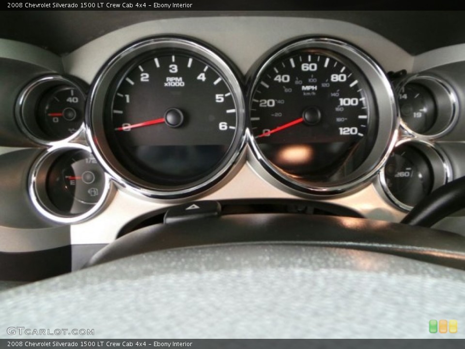 Ebony Interior Gauges for the 2008 Chevrolet Silverado 1500 LT Crew Cab 4x4 #89473592