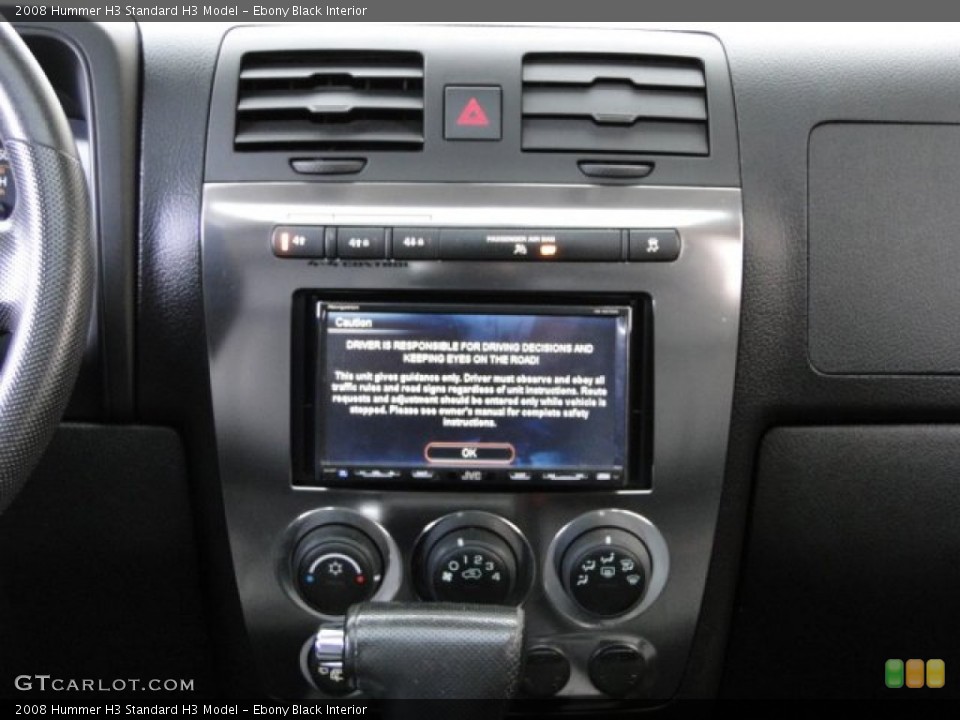 Ebony Black Interior Controls for the 2008 Hummer H3  #89475719