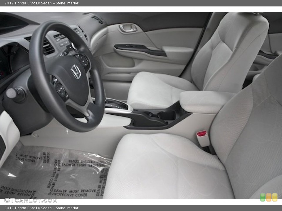 Stone Interior Front Seat for the 2012 Honda Civic LX Sedan #89476913