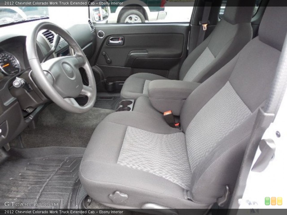 Ebony Interior Front Seat for the 2012 Chevrolet Colorado Work Truck Extended Cab #89478511