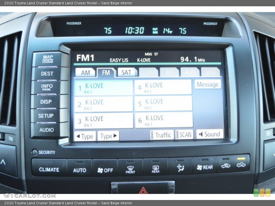 Sand Beige Interior Controls for the 2010 Toyota Land Cruiser  #89479493