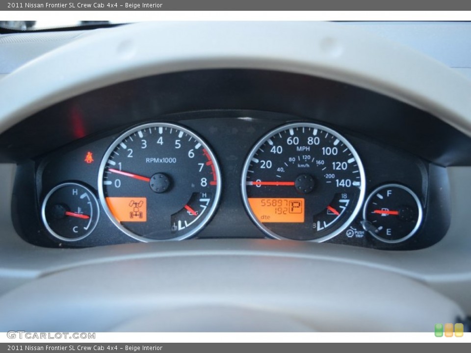 Beige Interior Gauges for the 2011 Nissan Frontier SL Crew Cab 4x4 #89480480