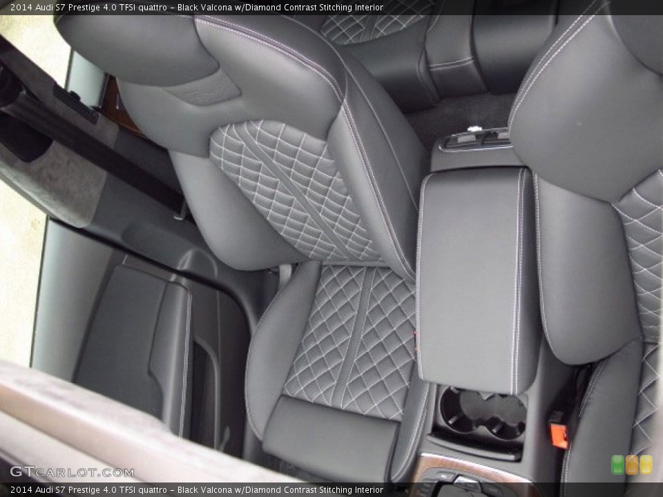Black Valcona w/Diamond Contrast Stitching Interior Front Seat for the 2014 Audi S7 Prestige 4.0 TFSI quattro #89484334