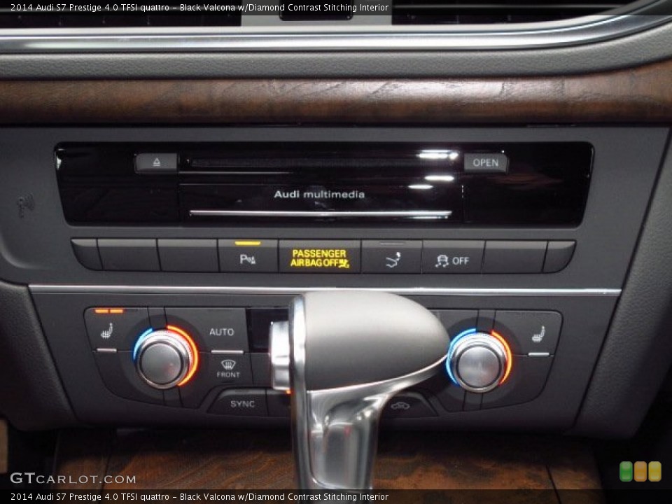Black Valcona w/Diamond Contrast Stitching Interior Controls for the 2014 Audi S7 Prestige 4.0 TFSI quattro #89484637