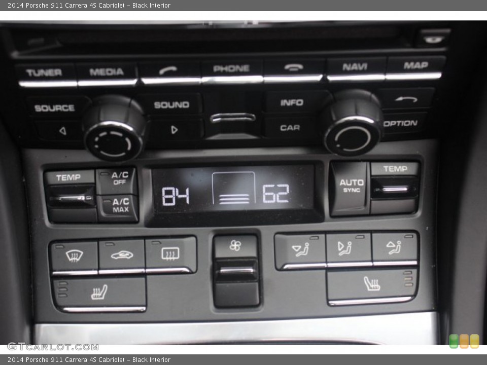 Black Interior Controls for the 2014 Porsche 911 Carrera 4S Cabriolet #89488831