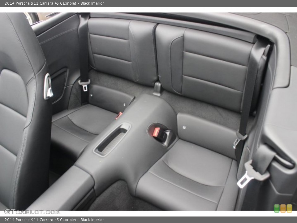 Black Interior Rear Seat for the 2014 Porsche 911 Carrera 4S Cabriolet #89488888
