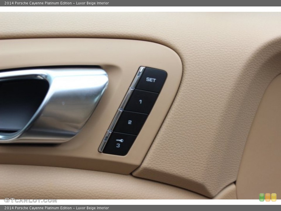 Luxor Beige Interior Controls for the 2014 Porsche Cayenne Platinum Edition #89490496
