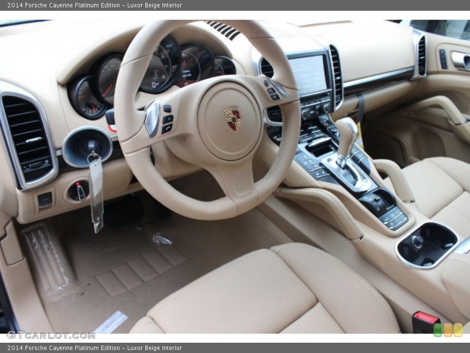 Luxor Beige Interior Prime Interior for the 2014 Porsche Cayenne Platinum Edition #89490542