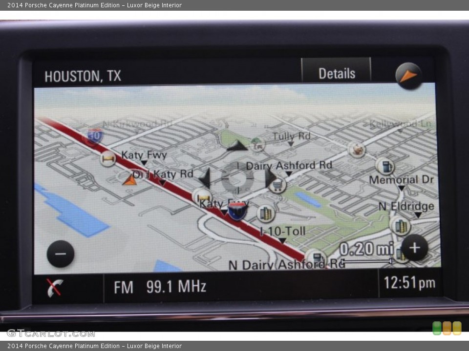Luxor Beige Interior Navigation for the 2014 Porsche Cayenne Platinum Edition #89490736