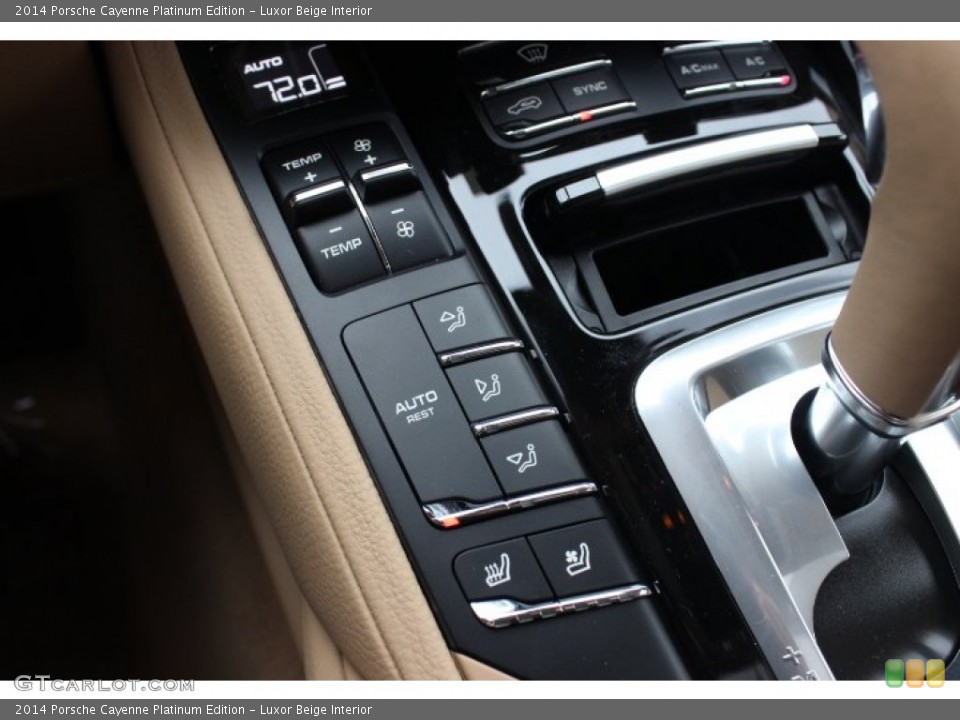 Luxor Beige Interior Controls for the 2014 Porsche Cayenne Platinum Edition #89490799