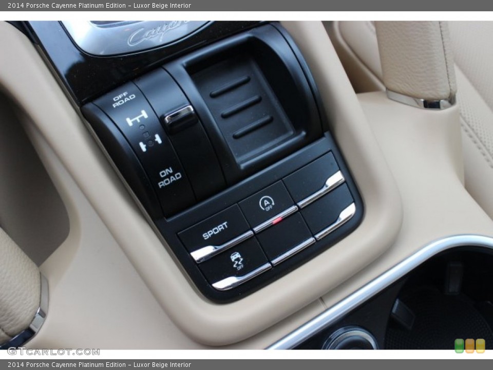 Luxor Beige Interior Controls for the 2014 Porsche Cayenne Platinum Edition #89490820
